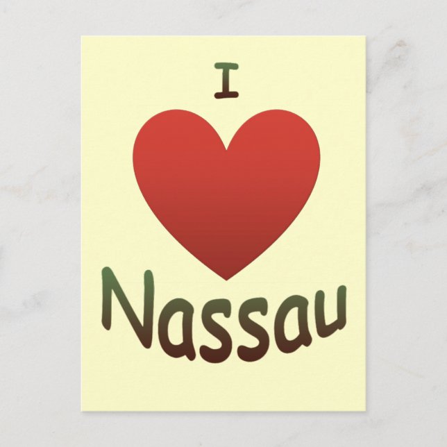 I Love Nassau Postcard (Front)