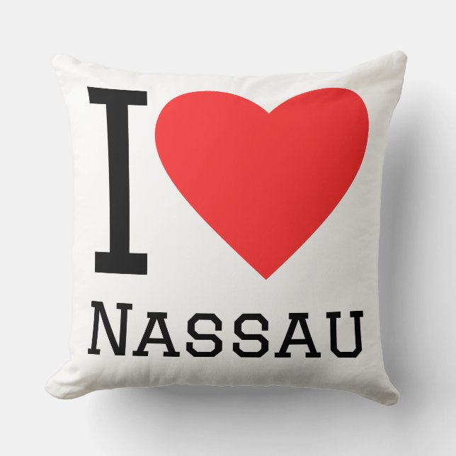 I love nassau  throw pillow (Front)