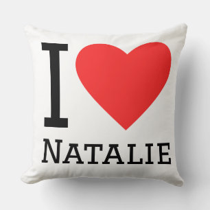 I love natalie throw pillow
