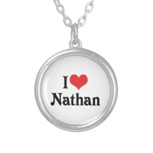 I Love Nathan Silver Plated Necklace