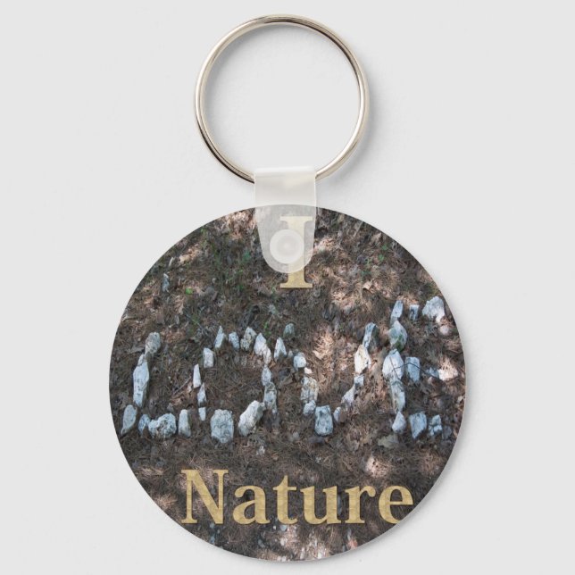 I Love Nature Apparel and Gifts Keychain (Front)