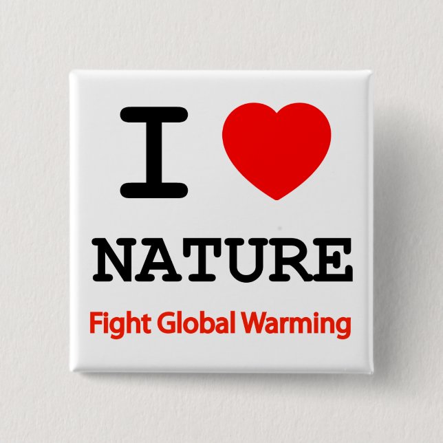 I Love Nature Button (Front)
