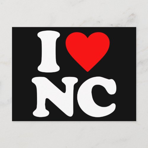 I LOVE NC POSTCARD