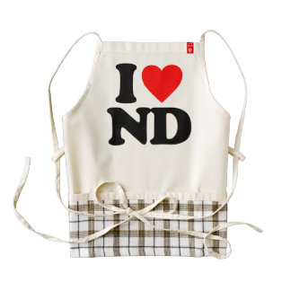 I LOVE ND ZAZZLE HEART APRON
