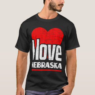 I Love Nebraska Best Home State I Heart Nebraska T-Shirt