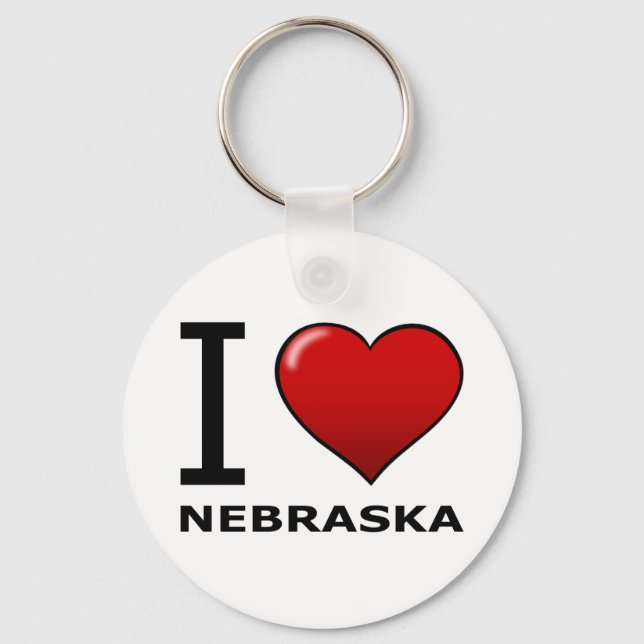 I LOVE NEBRASKA KEYCHAIN (Front)