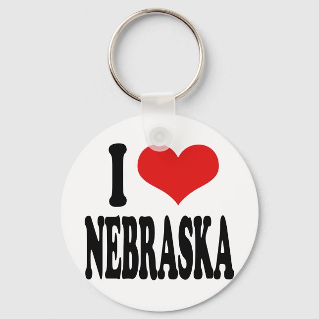 I Love Nebraska Keychain (Front)
