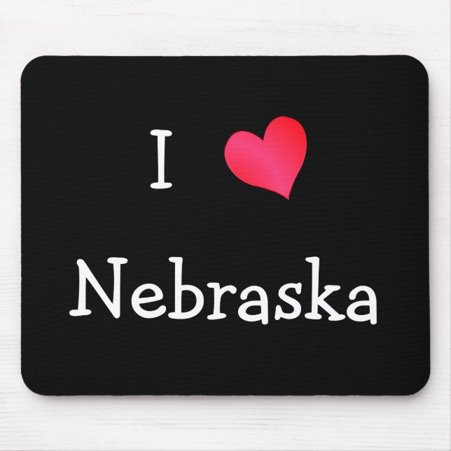 I Love Nebraska Mouse Pad (Front)