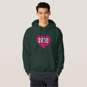 I love Nebraska - NE hot pink heart Hoodie