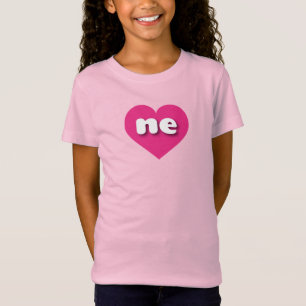I love Nebraska - ne hot pink heart T-Shirt