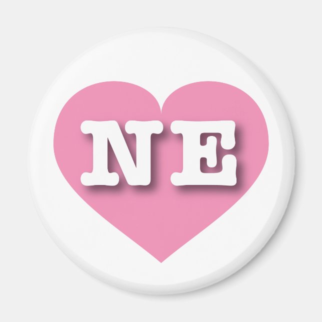 I love Nebraska - NE pink heart Magnet (Front)