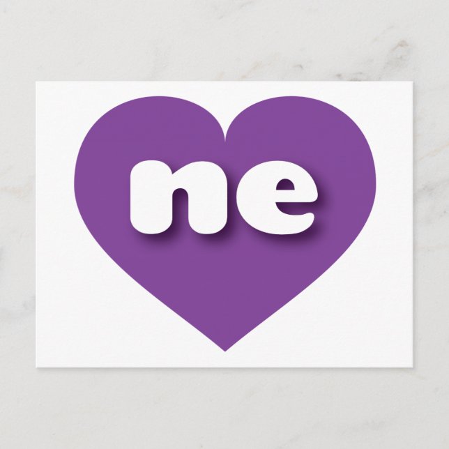 I love Nebraska - ne purple heart Postcard (Front)
