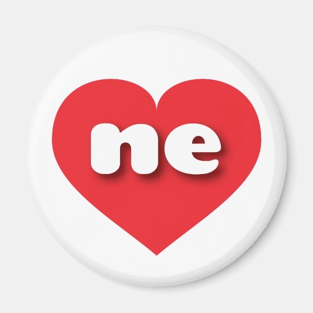 I love Nebraska - ne red heart Magnet (Front)