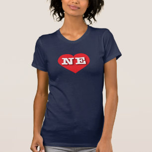 I love Nebraska - NE red heart T-Shirt