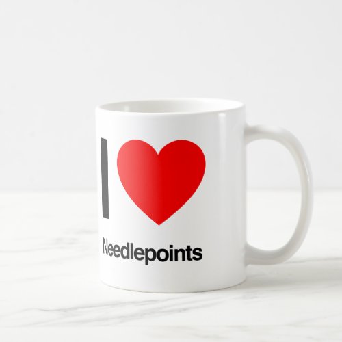 i love needlepoints coffee mug