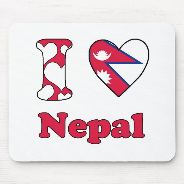 I love Nepal Mouse Pad (Front)
