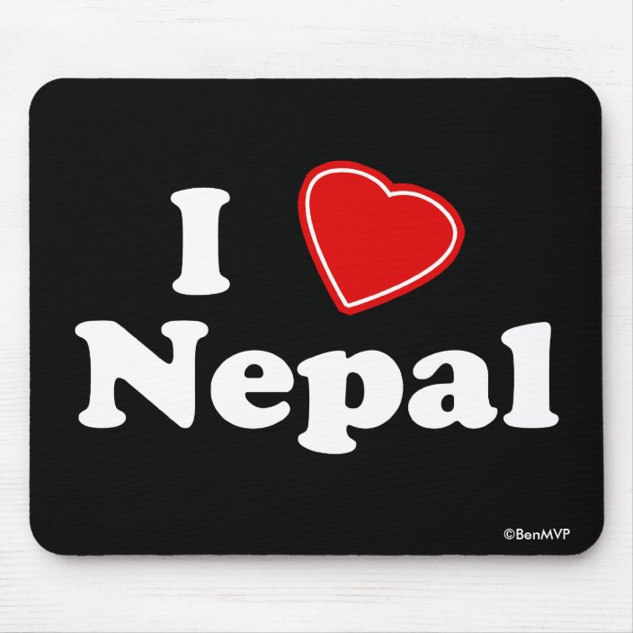 I Love Nepal Mouse Pad