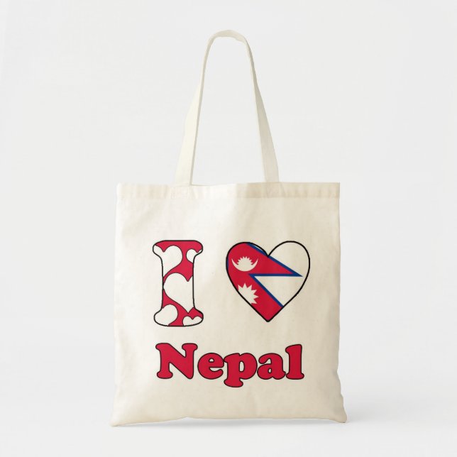 I love Nepal Tote Bag (Front)
