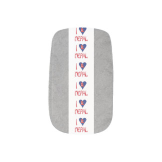 I Love (Nepalese Heart Flag) Nepal Minx Nail Art