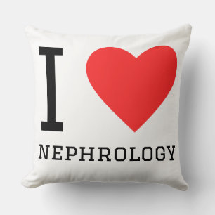 I love nephrology  throw pillow