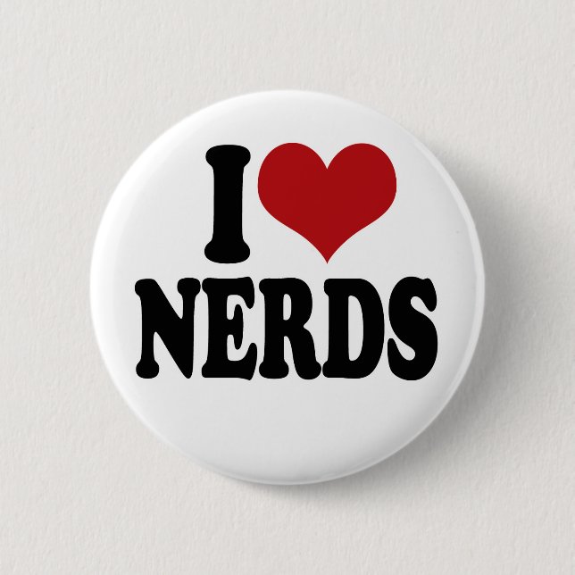 I Love nerds Button (Front)