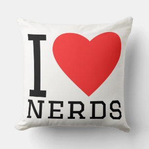 I love nerds throw pillow