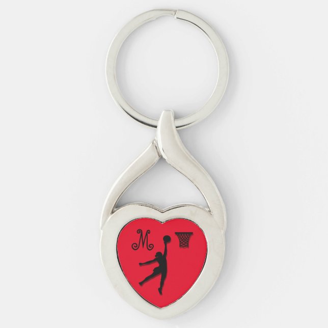 I Love Netball Picture Design Keychain (Front)