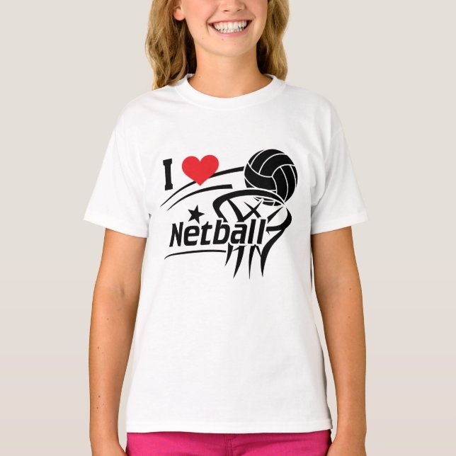 I Love Netball T-Shirt (Front)
