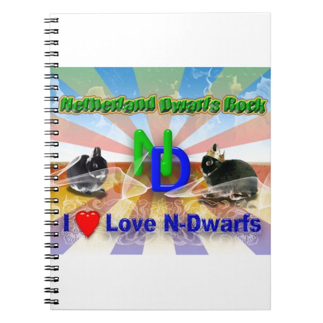 I love Netherland Dwarf Bunnies Notebook (Front)
