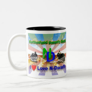 I love Netherland Dwarf Bunnies Two-Tone Coffee Mug
