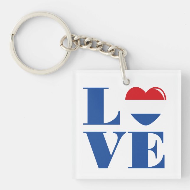 I love Netherlands Keychain (Front)