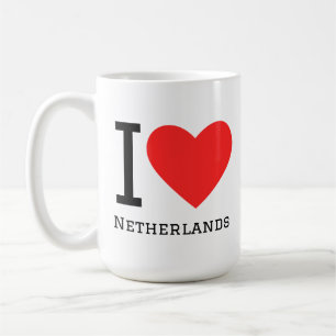 I love netherlands square sticker coffee mug