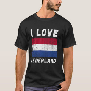 I Love Netherlands Vintage Dutch Family Travel Sou T-Shirt