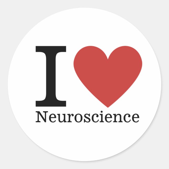 I ❤️ Love Neuroscience STICKER (Front)