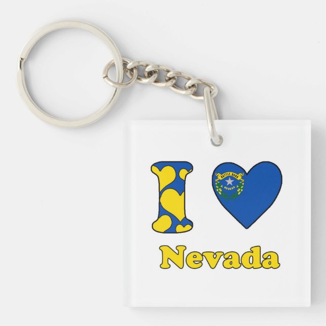I love Nevada Keychain (Front)
