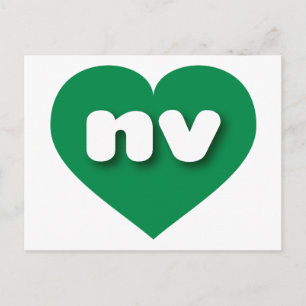 I love Nevada - nv green heart Postcard