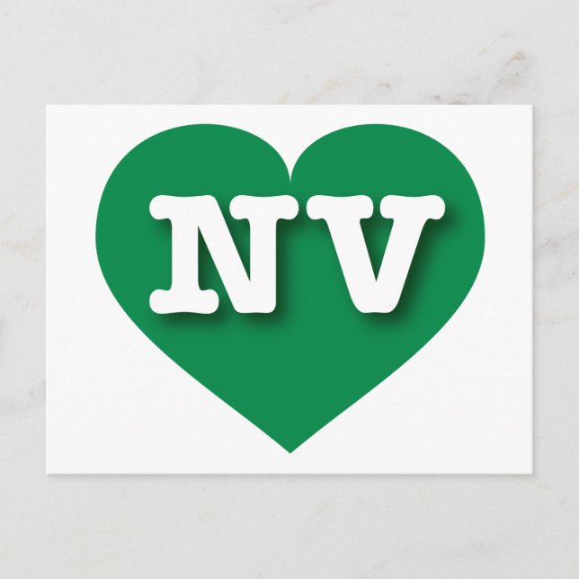 I love Nevada - NV green heart Postcard (Front)