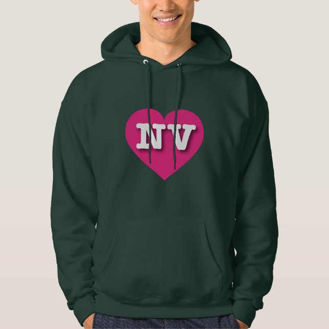 I love Nevada - NV hot pink heart Hoodie (Front)