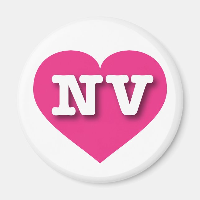 I love Nevada - NV hot pink heart Magnet (Front)