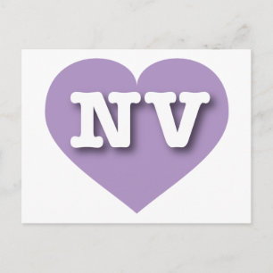 I love Nevada - NV lavender heart Postcard