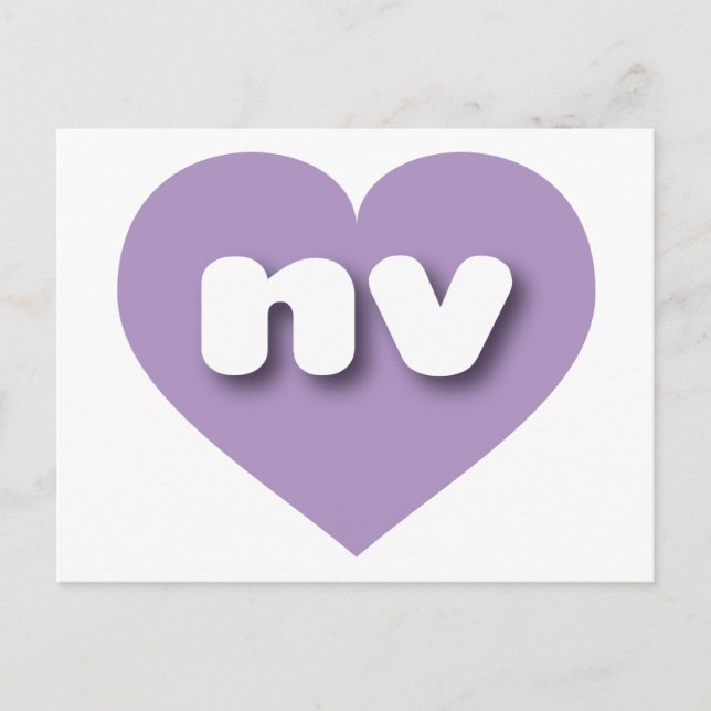 I love Nevada - nv lavender heart Postcard (Front)