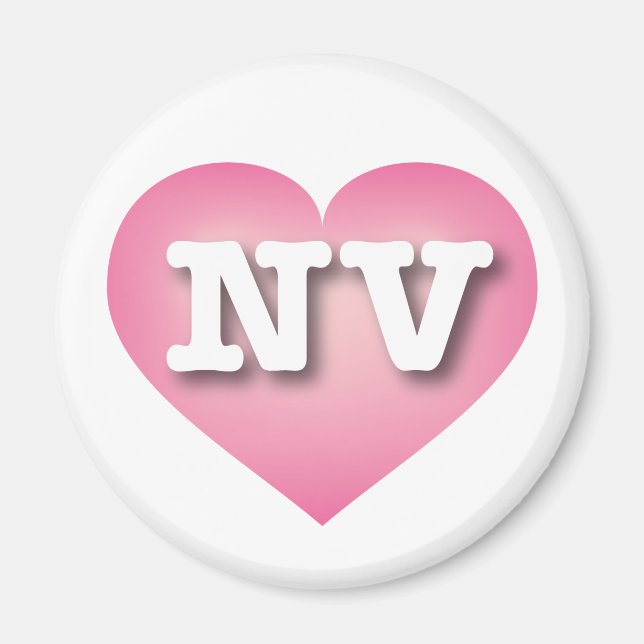 I love Nevada - NV pink fade heart Magnet (Front)