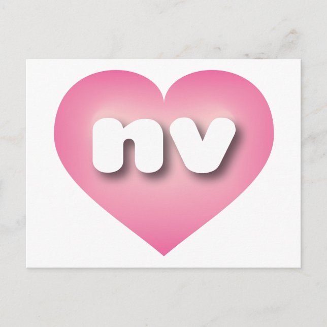 I love Nevada - nv pink fade heart Postcard (Front)
