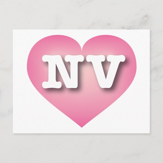 I love Nevada - NV pink fade heart Postcard (Front)