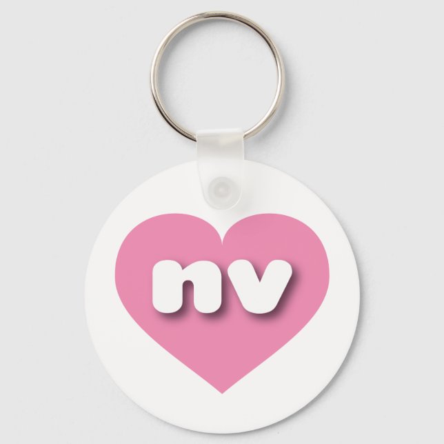 I love Nevada - nv pink heart Keychain (Front)