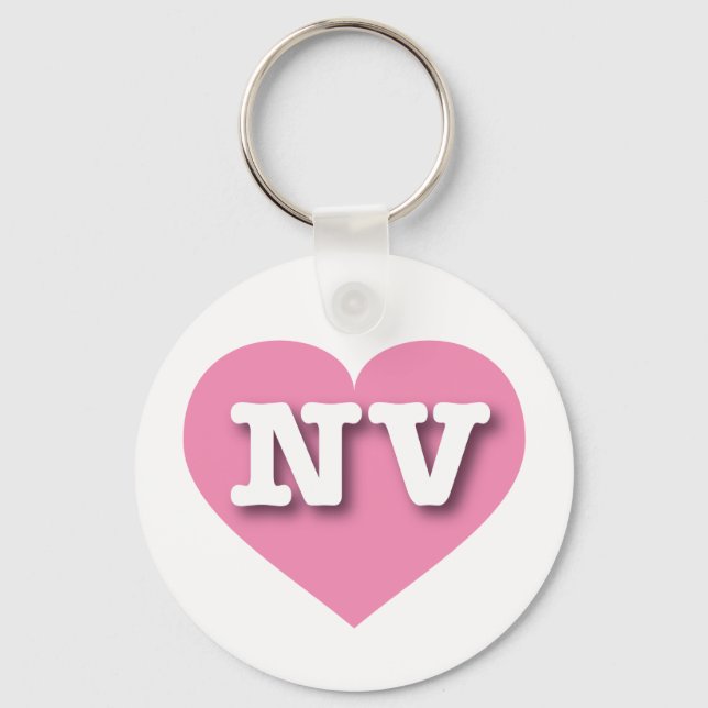 I love Nevada - NV pink heart Keychain (Front)