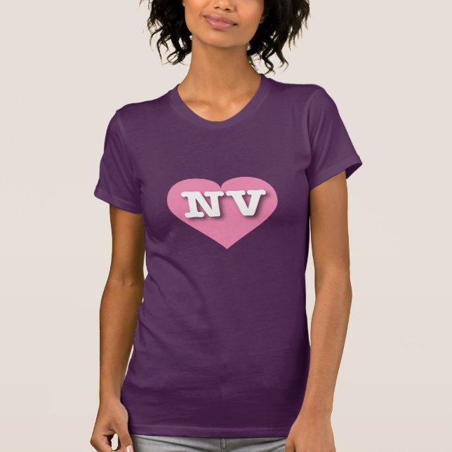I love Nevada - NV pink heart T-Shirt (Front)