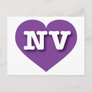 I love Nevada - NV purple heart Postcard
