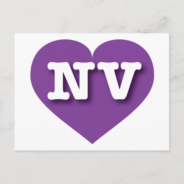 I love Nevada - NV purple heart Postcard (Front)
