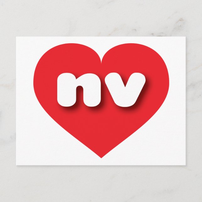 I love Nevada - nv red heart Postcard (Front)